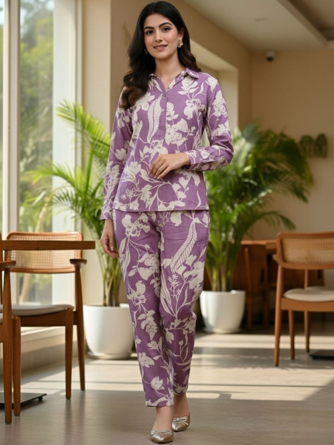 SOURAGYA Floral Printed Shirt with Trousers