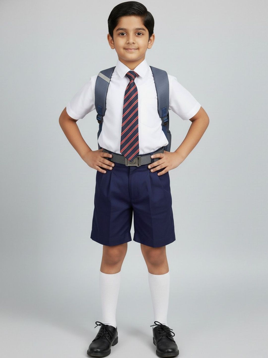 Cutiekins Boys School Uniform Solid Navy Blue Shorts
