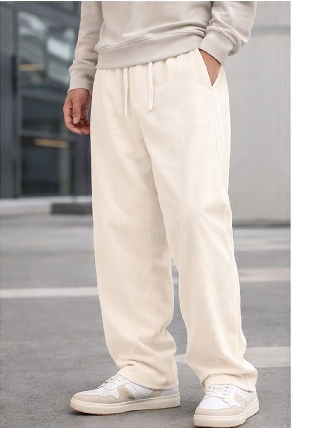 SZN Men Regular Fit Self Design Track Pants