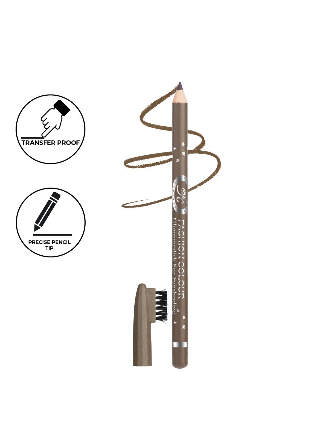 Fashion Colour Professional Long Lasting Eyebrow Pencil with Brush 1.3g - Chatain 04