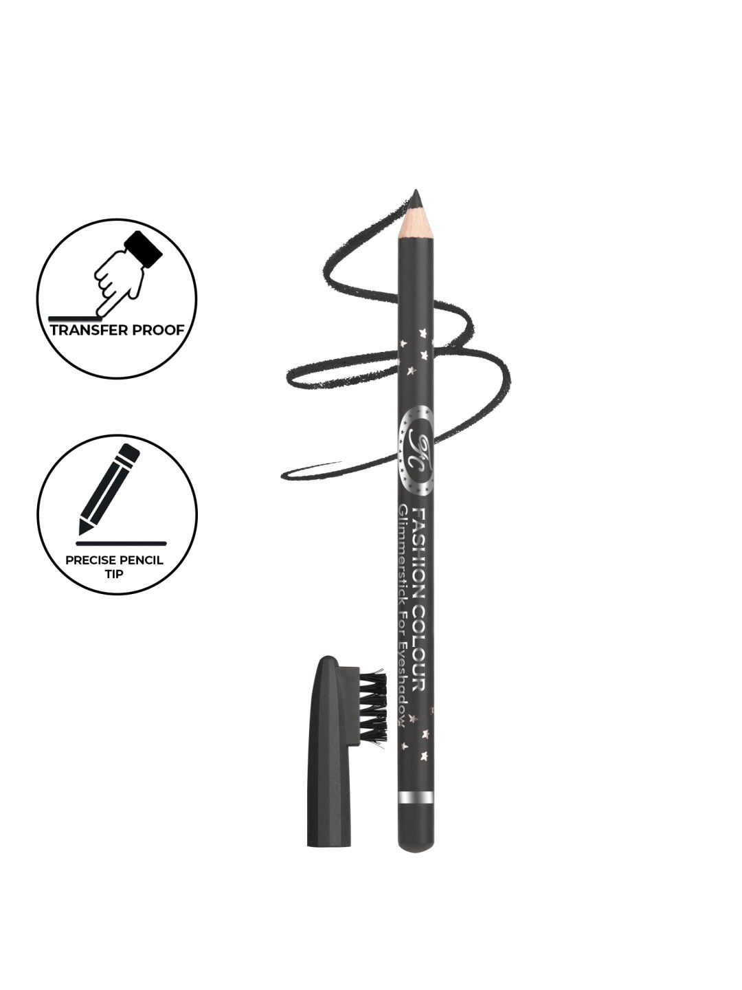 Fashion Colour Professional Long Lasting Eyebrow Pencil with Brush 1.3g- Slate Grey 06