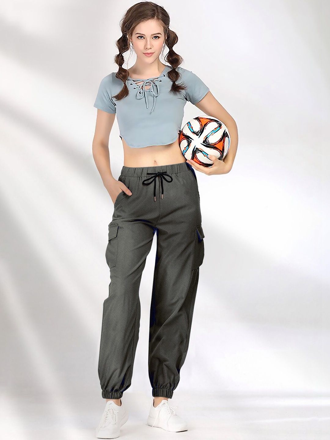 Moda Rapido Women Relaxed Cargos Trousers