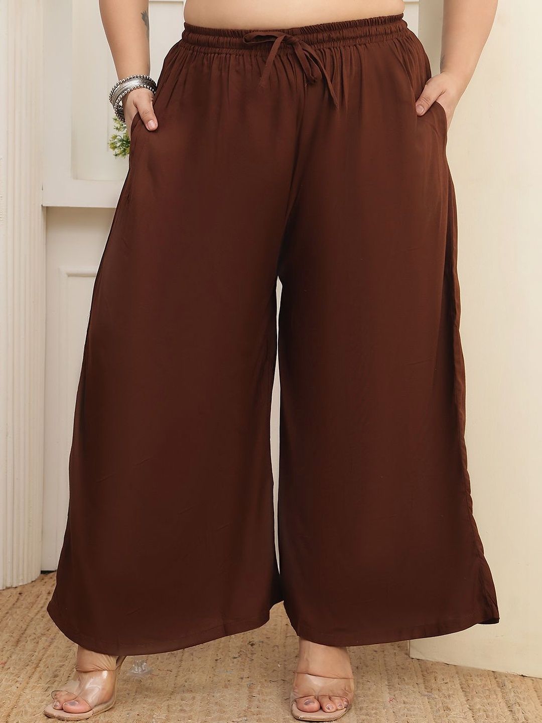 Valles365 by S.C. Women Flared Ethnic Palazzos