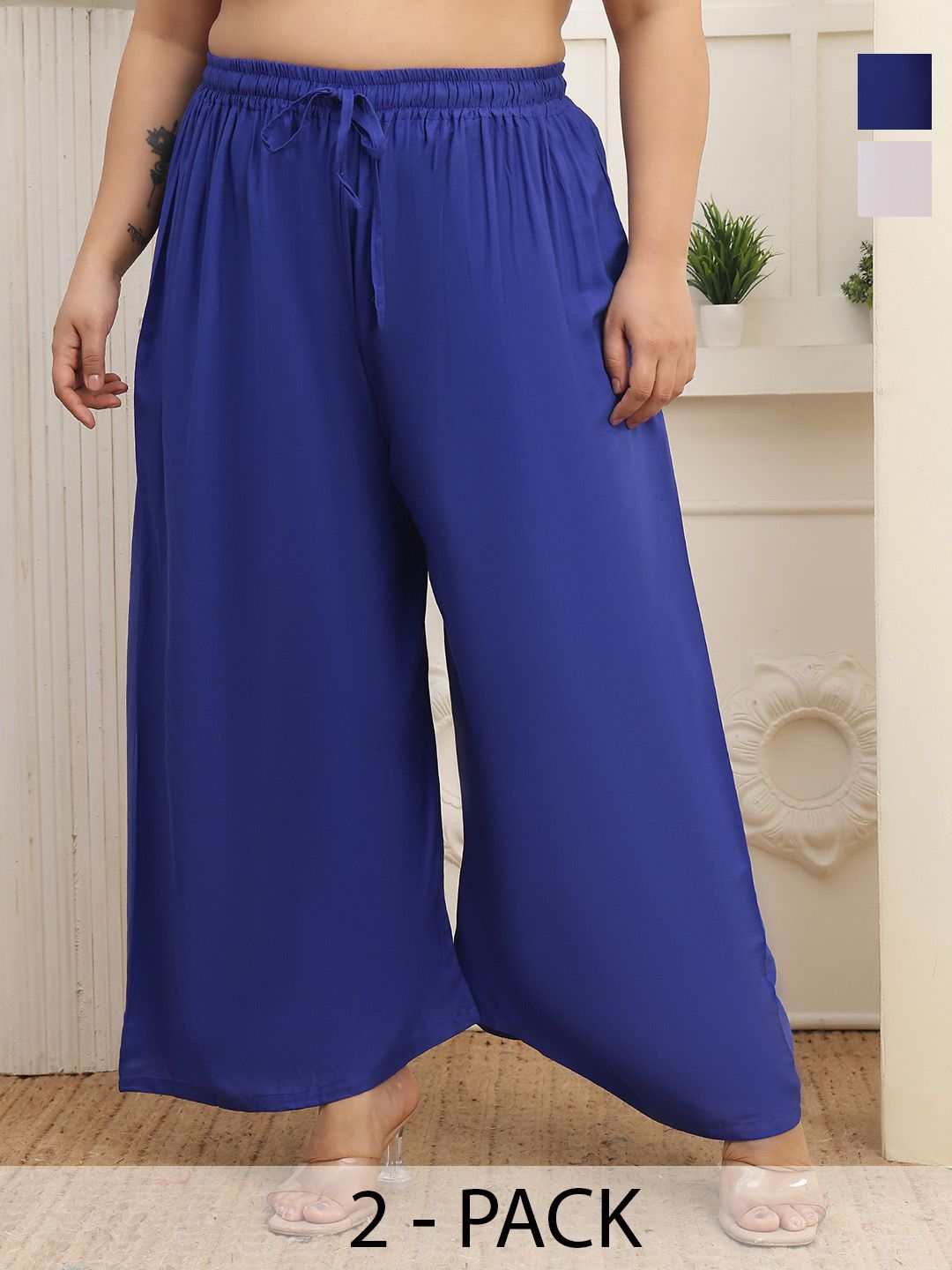 LEGITLOOKS Women 2 Ethnic Palazzos