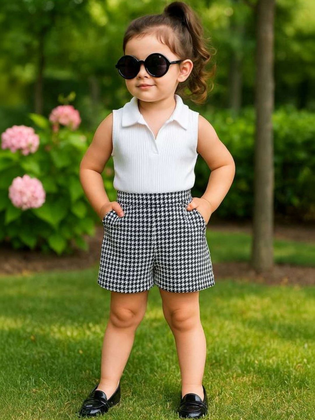LA3MINE Girls Top with Shorts