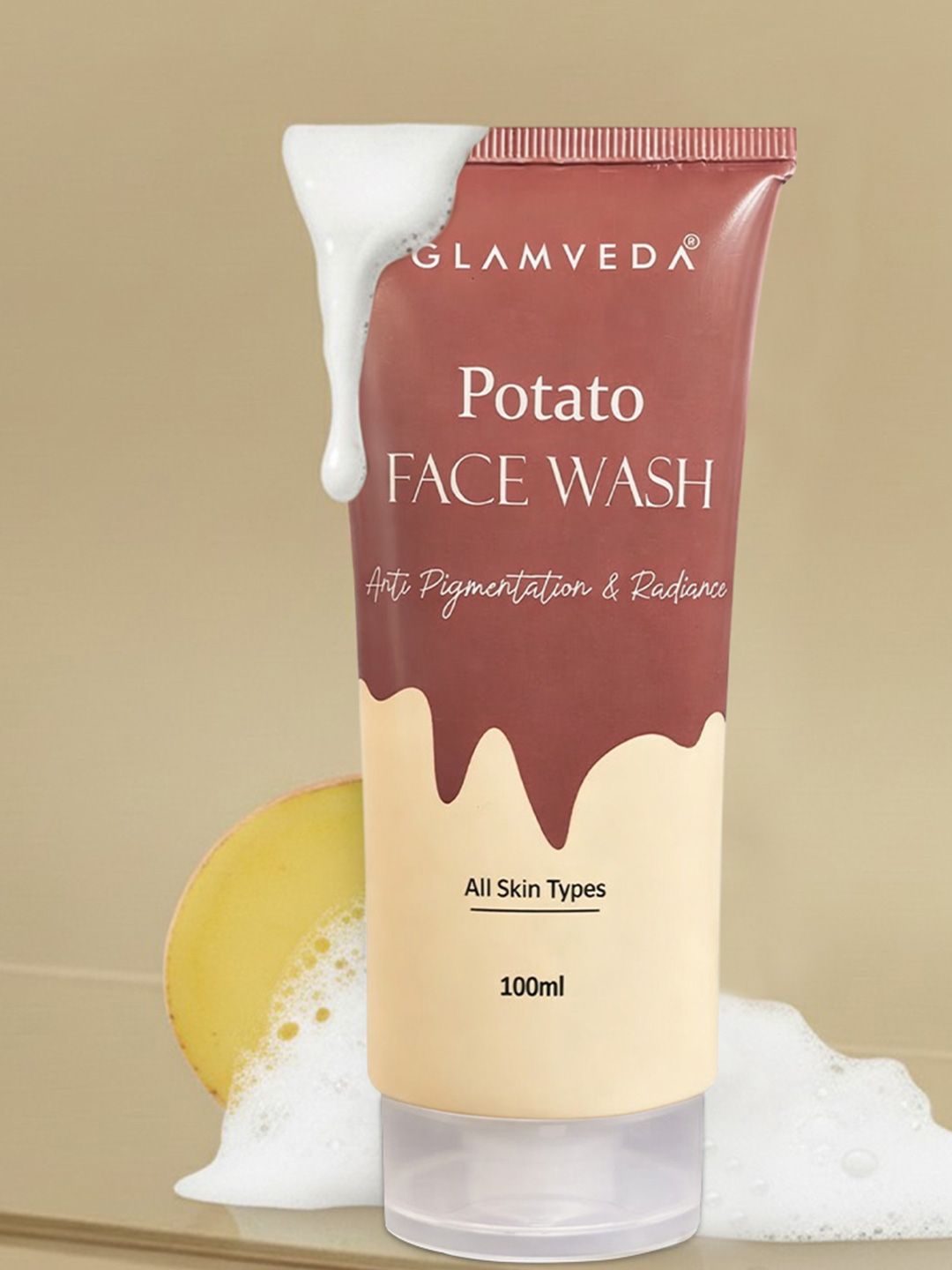 GLAMVEDA Skincare Potato Anti Pigmentation Face wash For Reduces Hyperpigmentation & Clarifies skin - 100ml