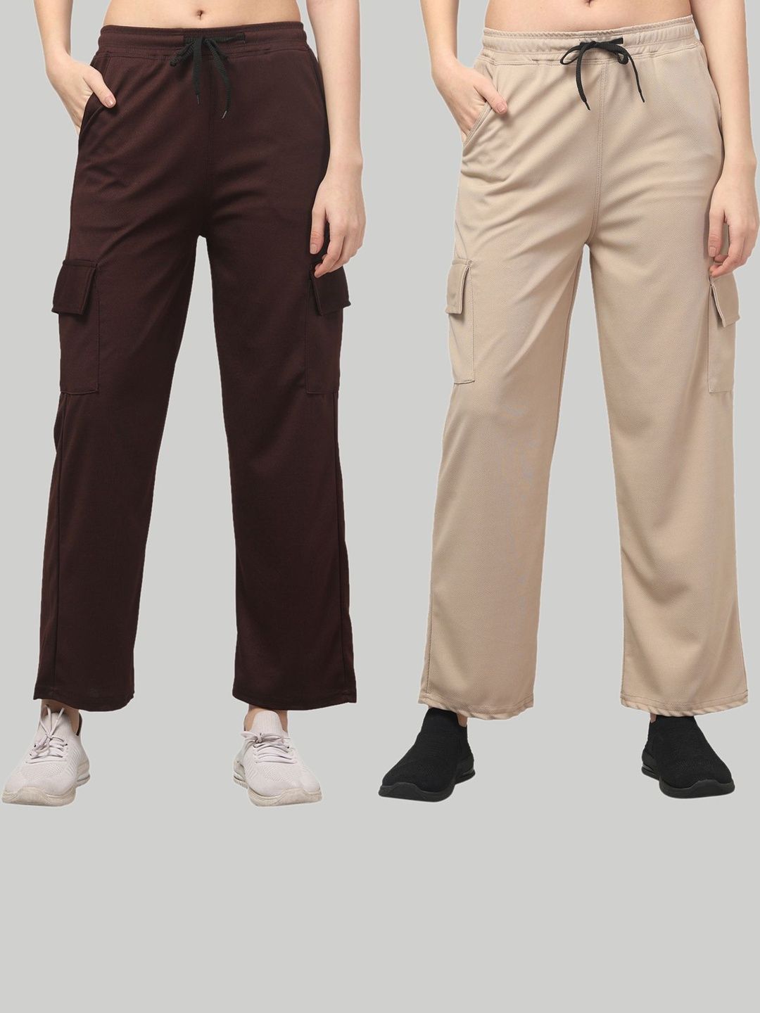 LYNO Women Pack of 2 Slim Fit Cargos