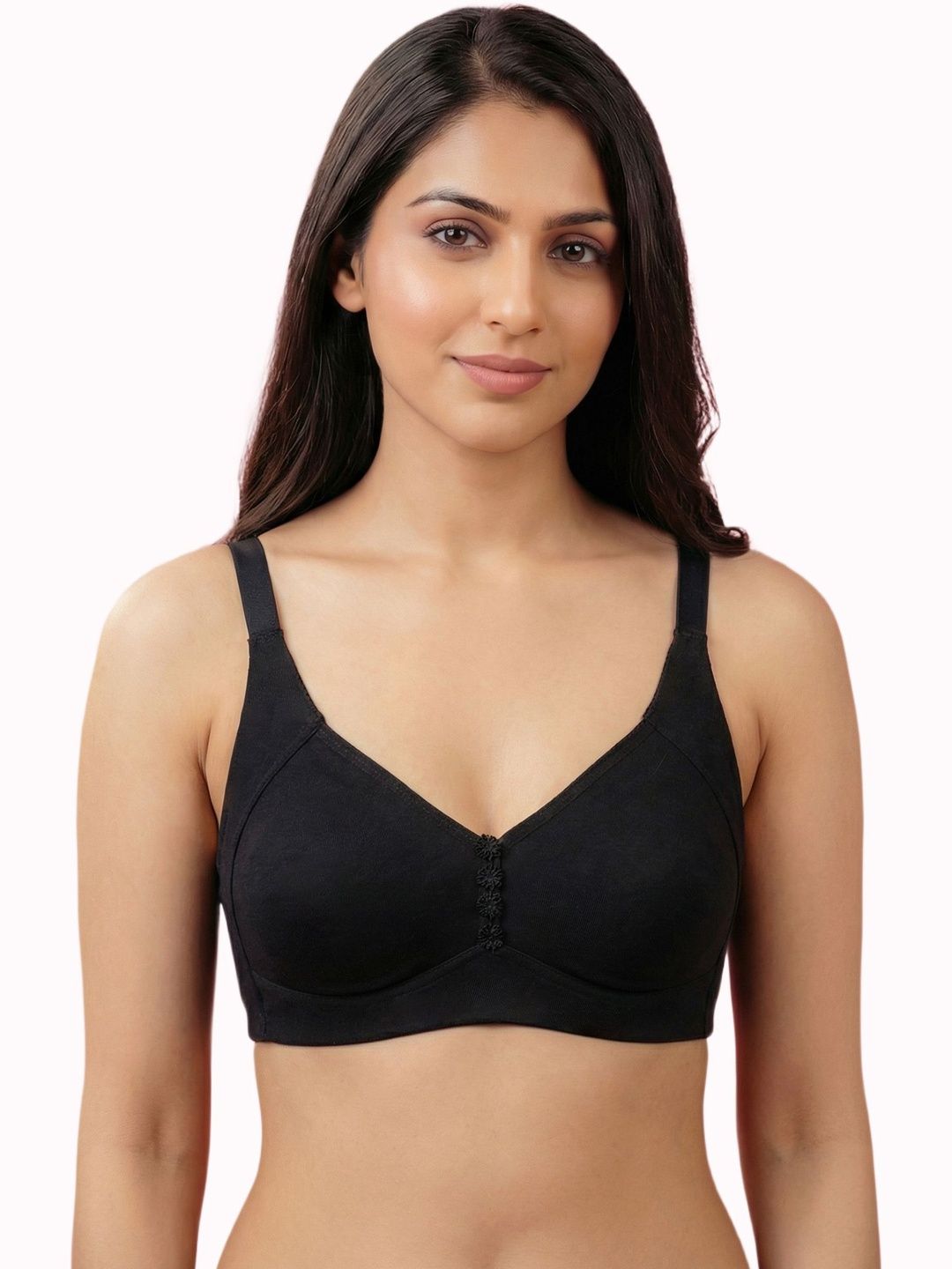 Invisi-Soft Plus-Size Cotton Non-Padded Non-Wired Full Coverage Minimiser Bonded Bra