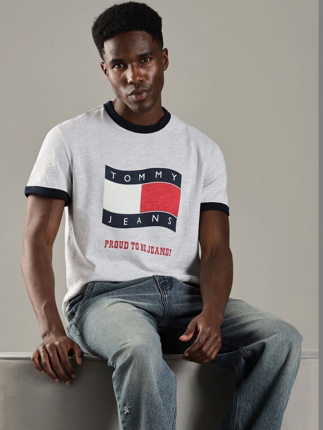 Tommy Hilfiger Men Brand Logo Printed T-shirt