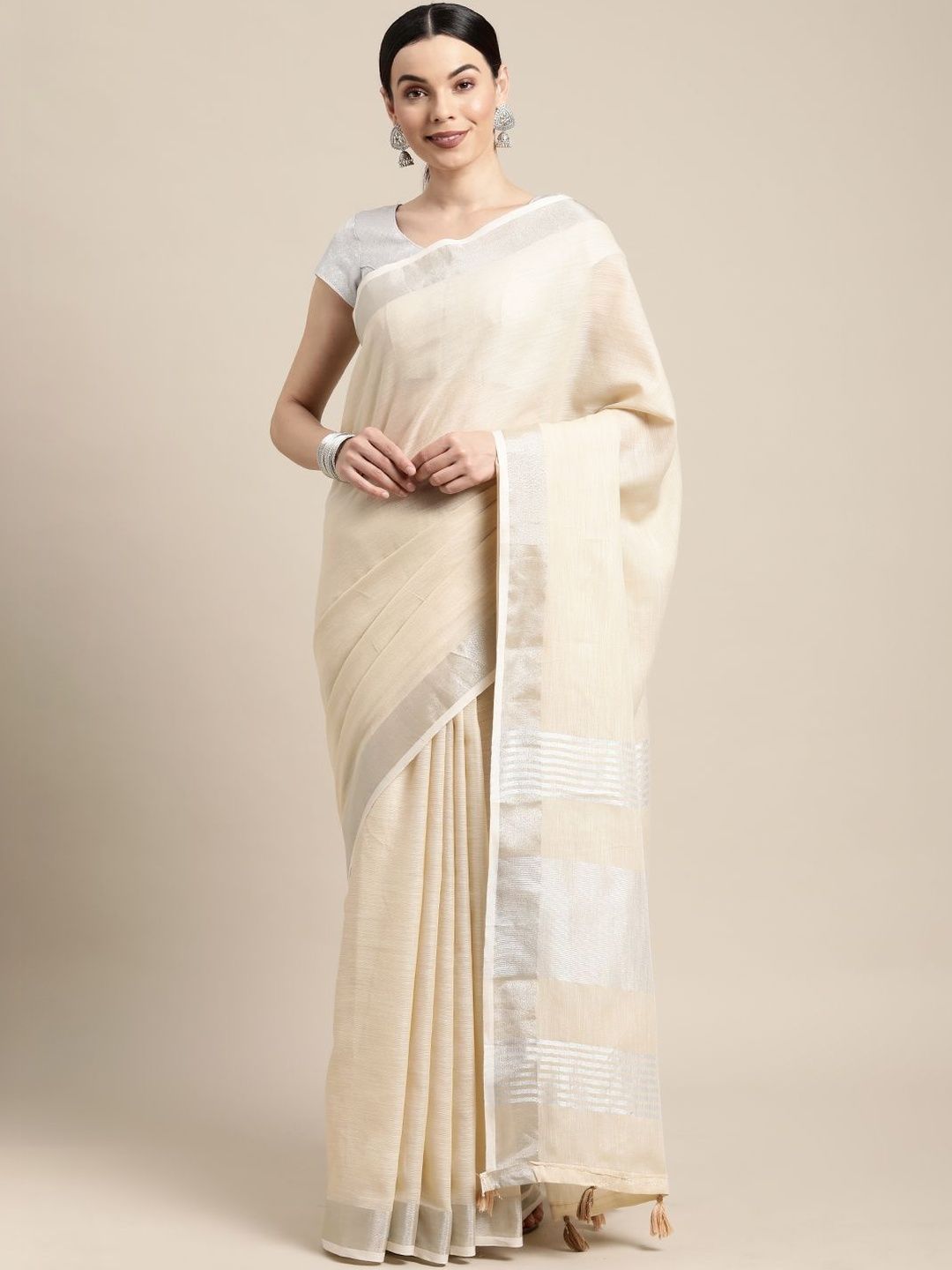 Sutriti Woven Design Linen Blend Saree