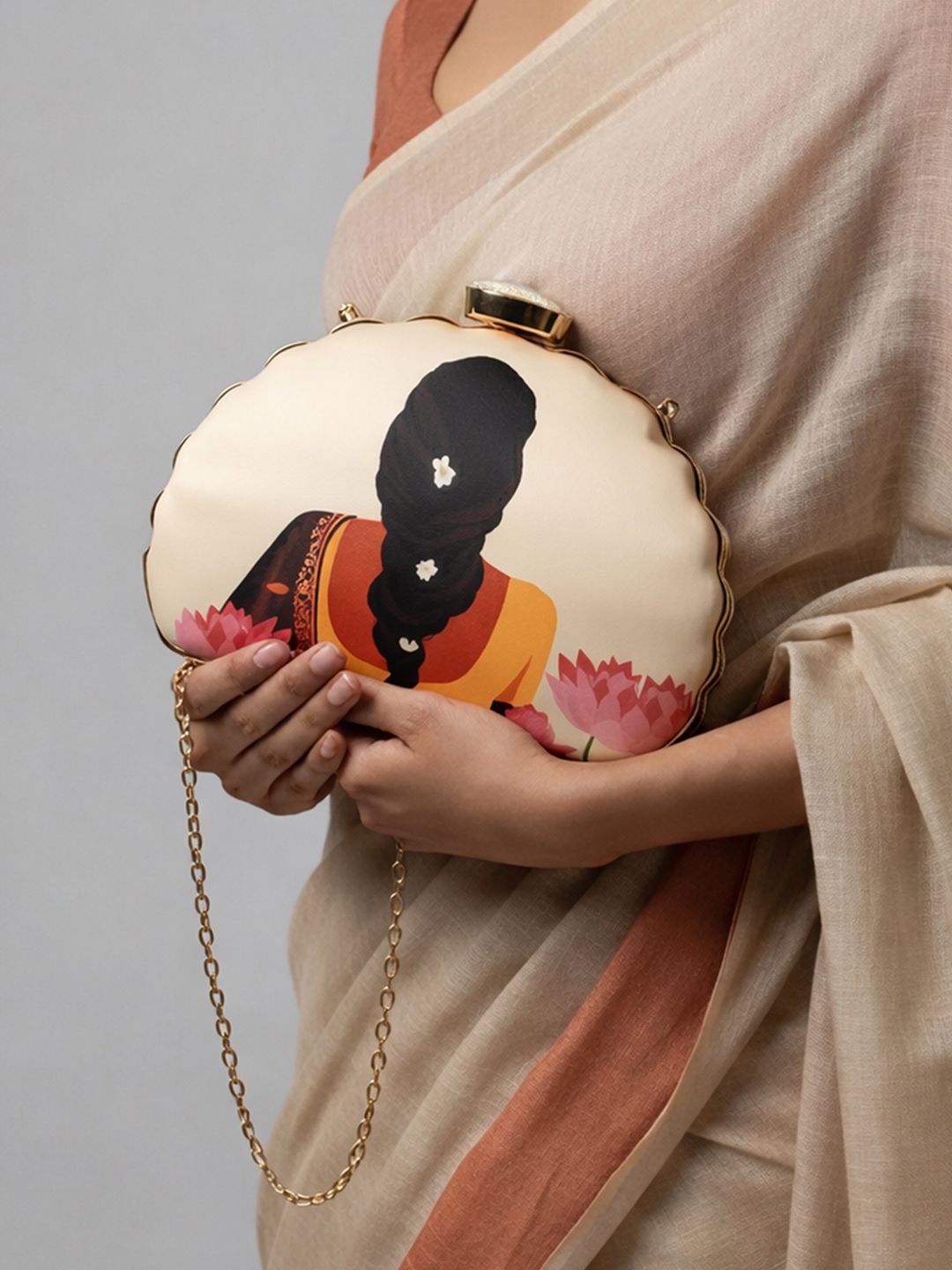 ARTKLIM Printed Box Clutch