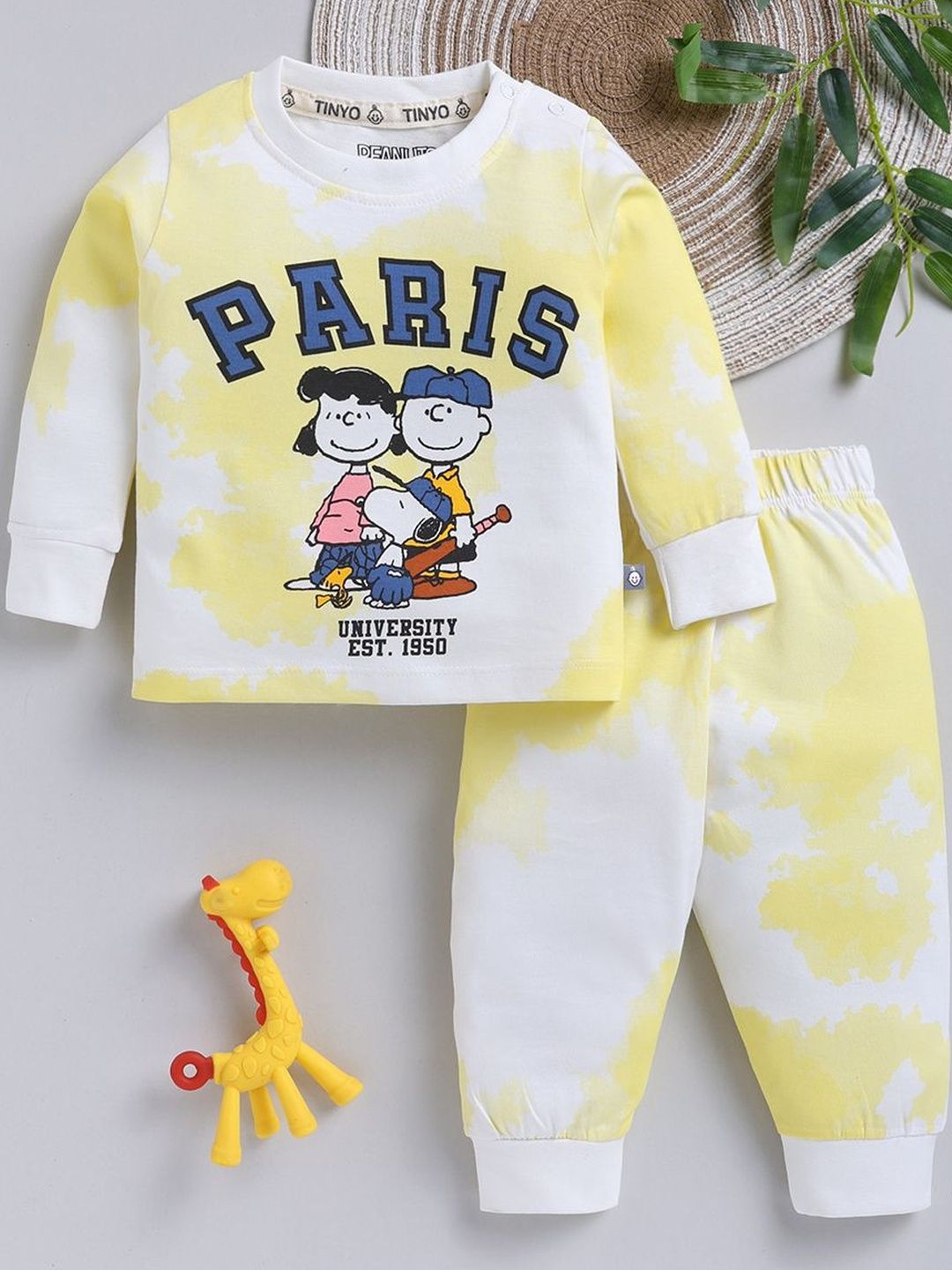 YK X Tinyo Boys Printed T-shirt with Pyjamas