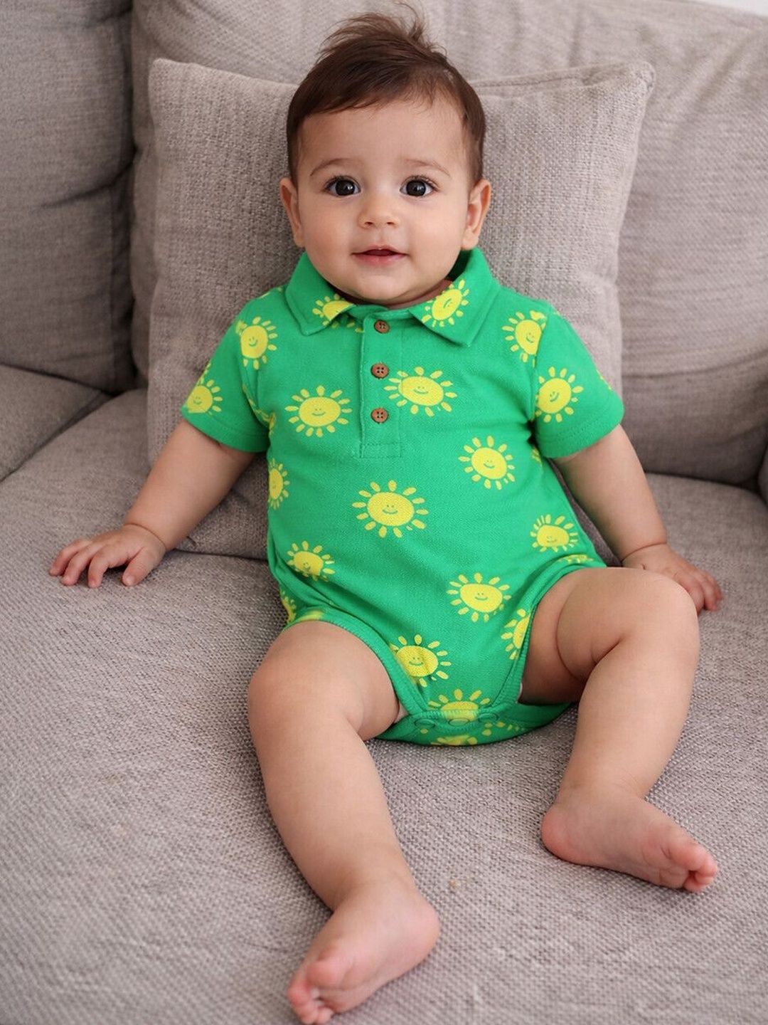 Somersault Infants Boys Printed Cotton Bodysuit