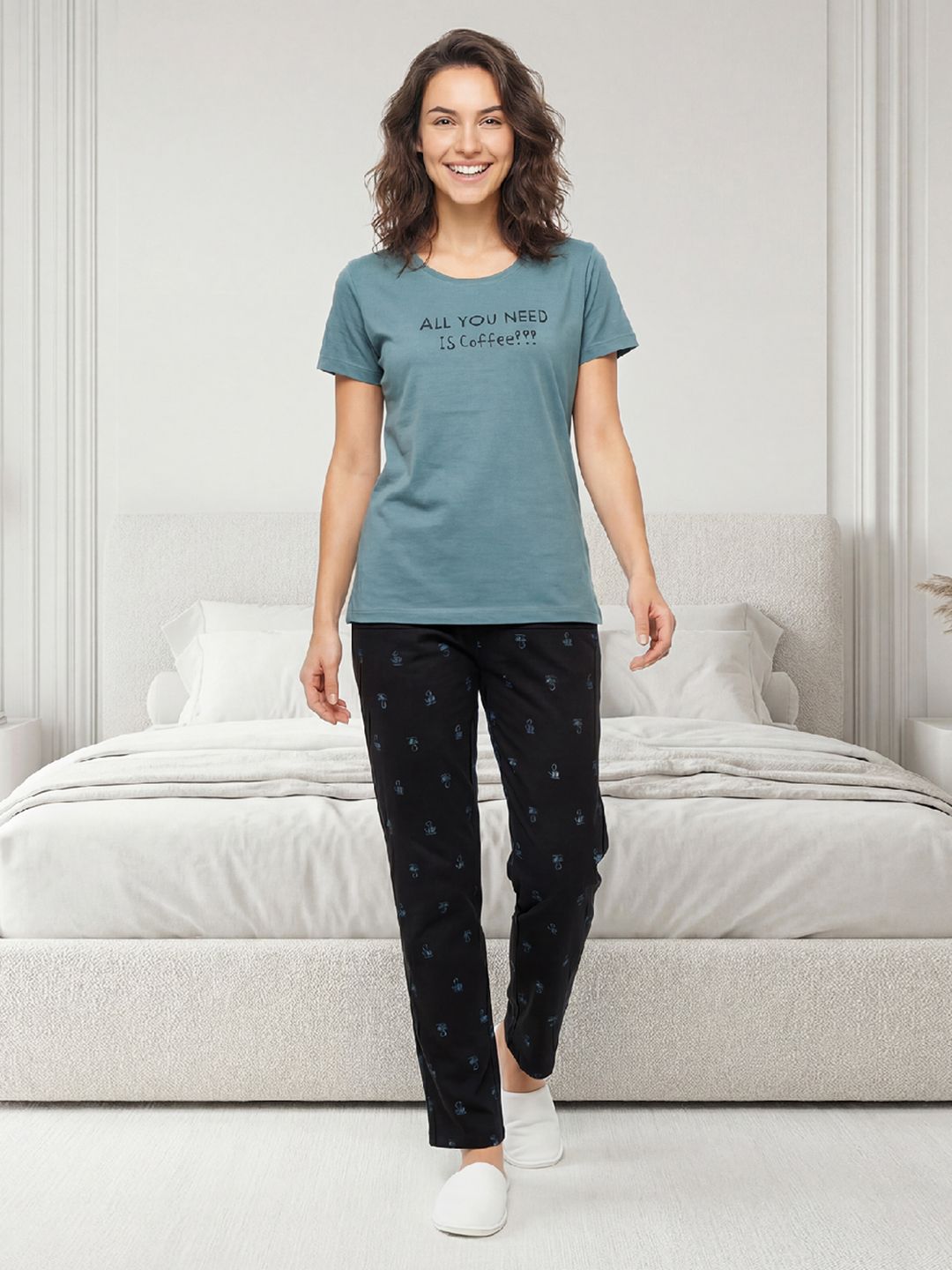 L&M Leisure and Moods Women Printed Night suit