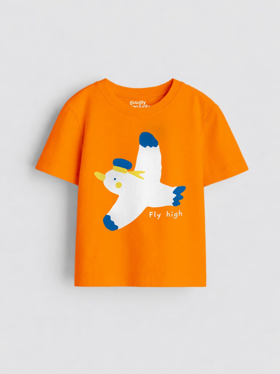 Girls Regular Round Neck Cotton Fly High Printed T-shirt