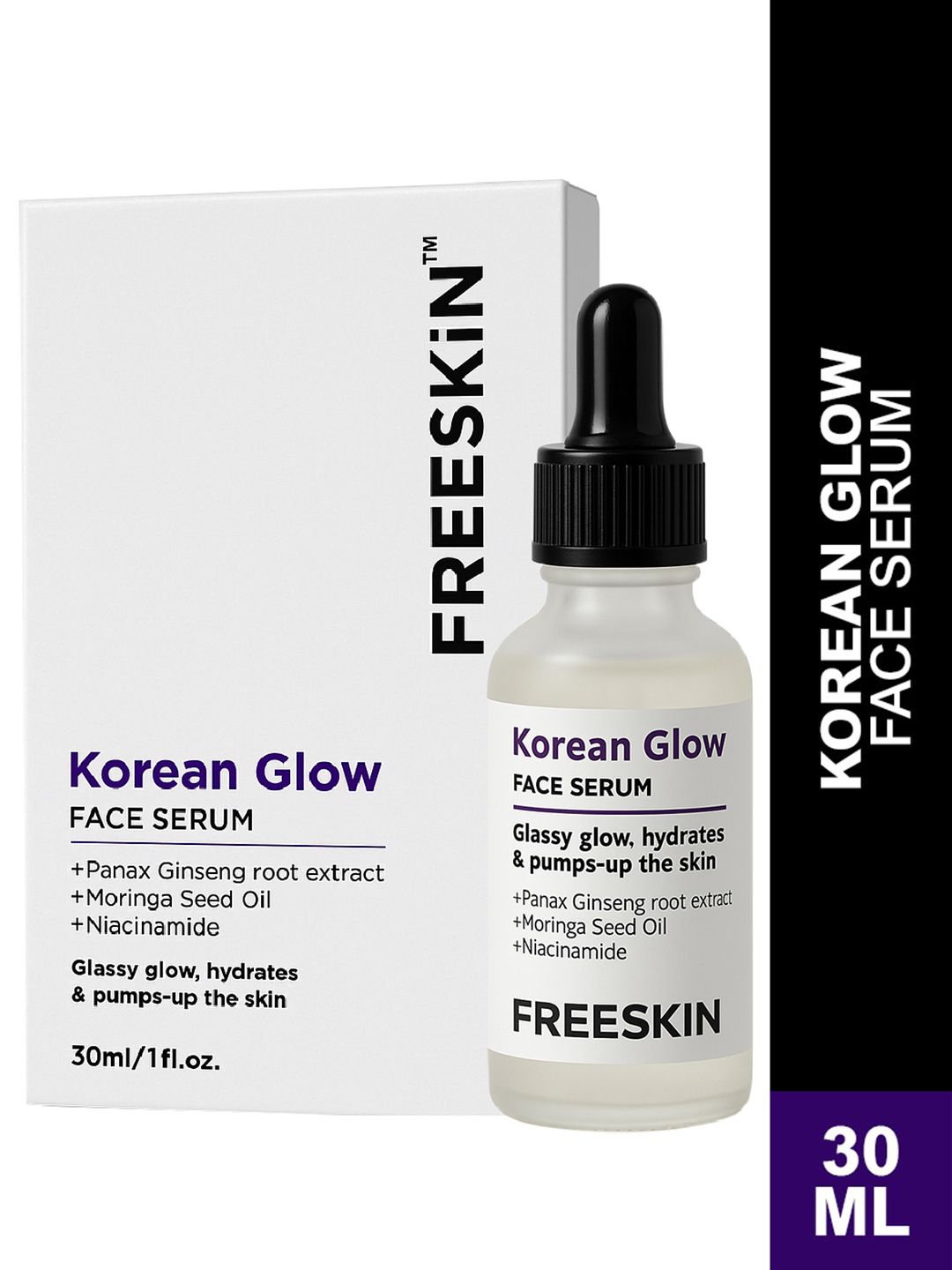 Freeskin Korean Glow Serum With Moringa Seed Oil - 30 ml