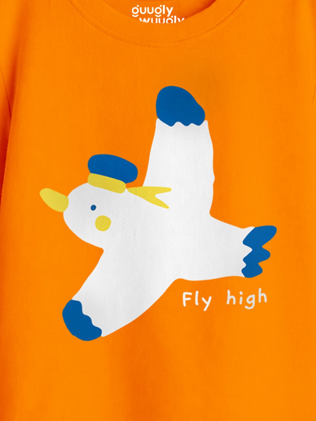 Girls Regular Round Neck Cotton Fly High Printed T-shirt 3
