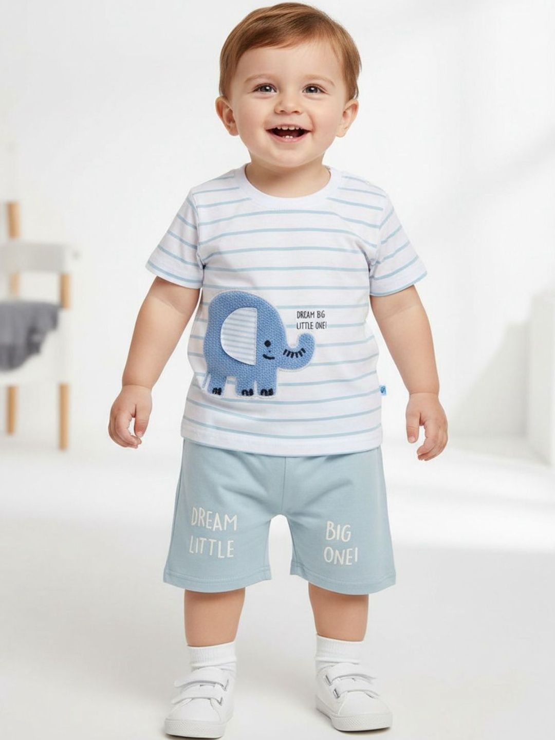 Buy V Mart Boys Striped T Shirt With Shorts -  - Apparel for Boys