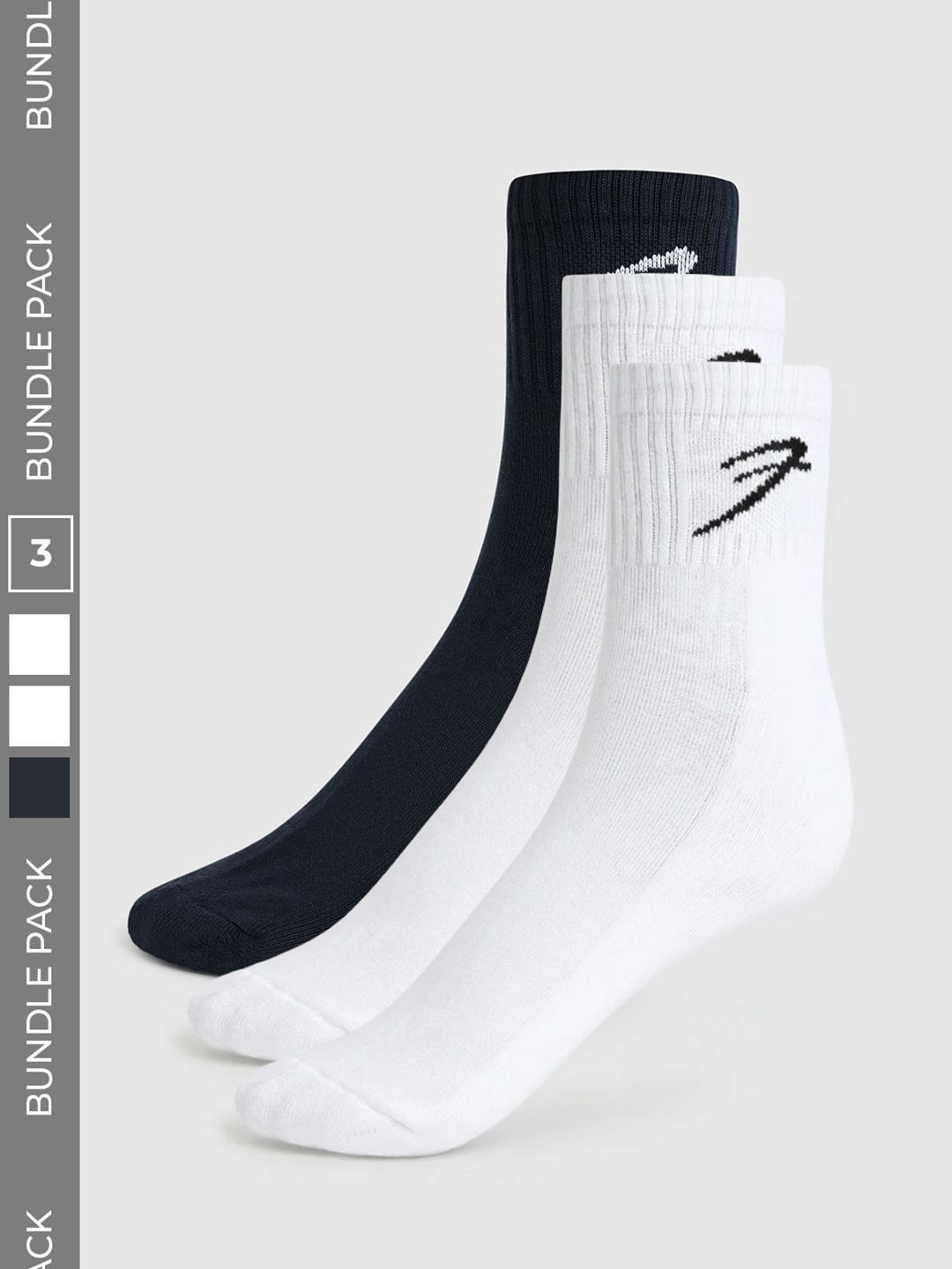 FUAARK Men Pack of 3 Cotton Blend Above Ankle Socks