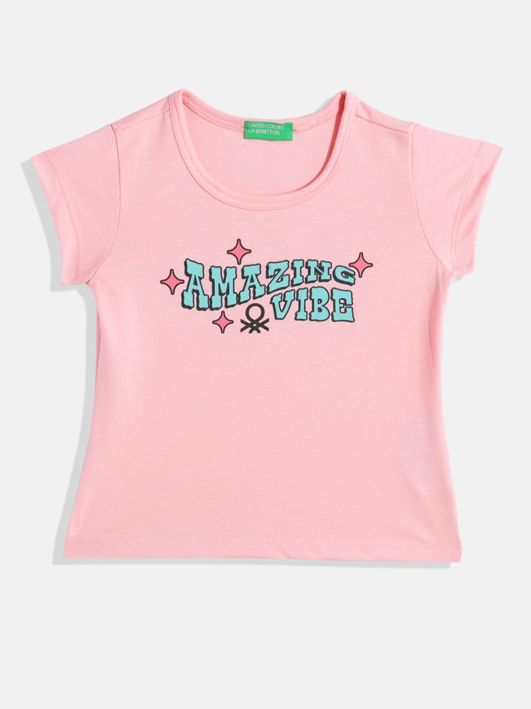 United Colors of Benetton Girls Typography Printed T-shirt