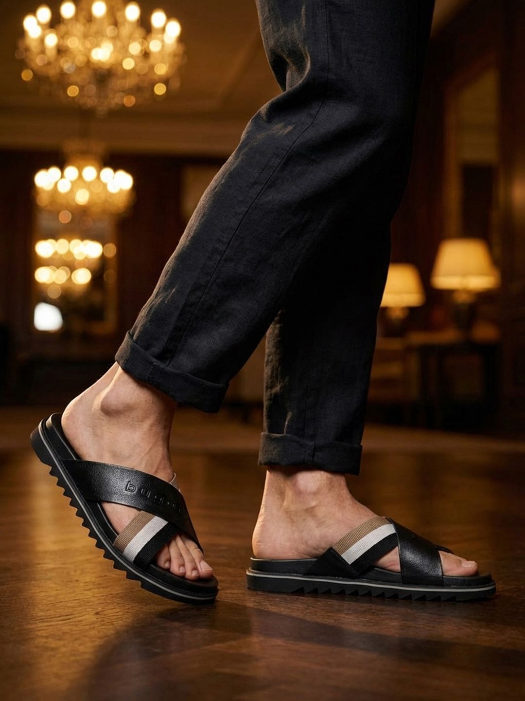 Bugatti Limon Men Strappy Leather Comfort Sandals