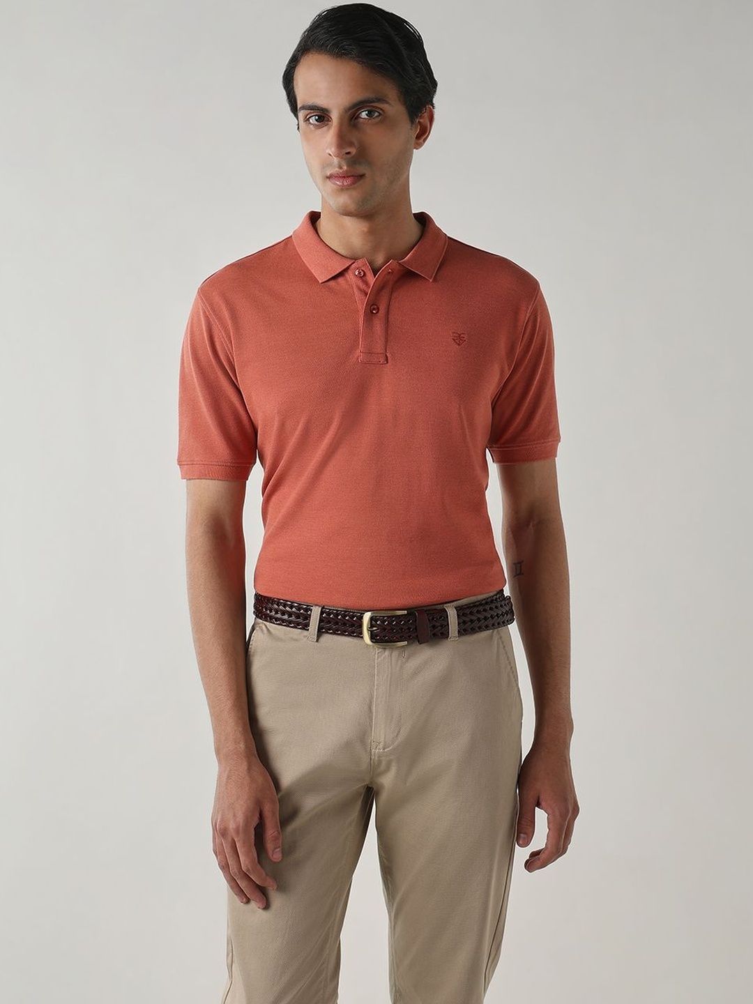 Reid & Taylor Men Polo Collar T-shirt