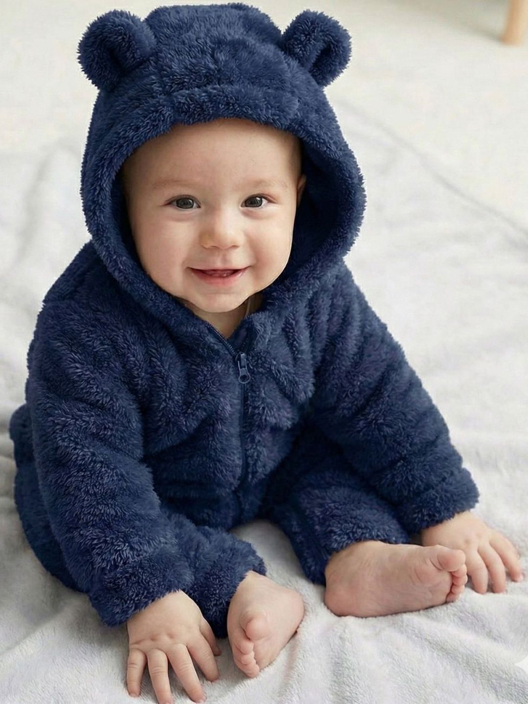 BabyZone Infants Hooded Rompers Rompers