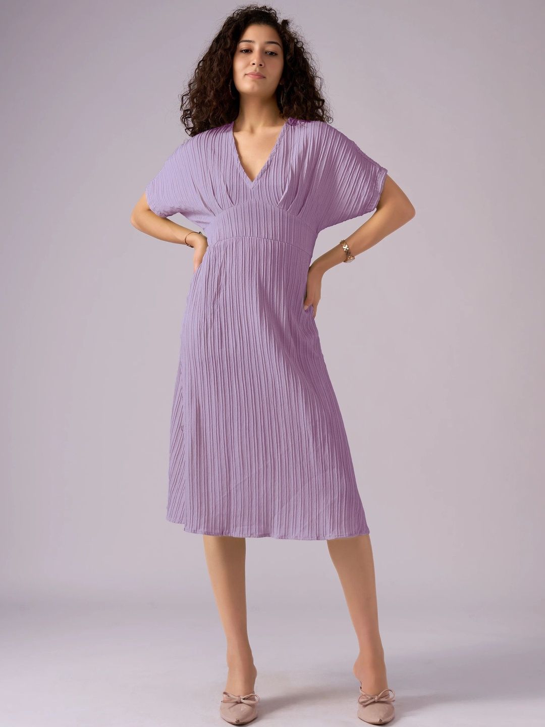 all about you Crepe A-Line Midi Dress