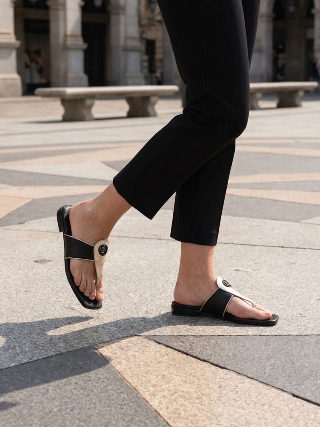 BAGATT Mala Colourblcoked T-Strap Flats