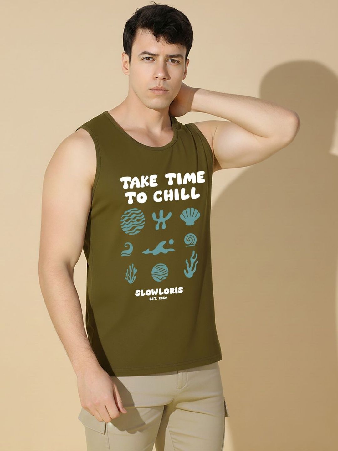 MINISTRY OF FRIENDS Printed Assorted Cotton Gym Vest