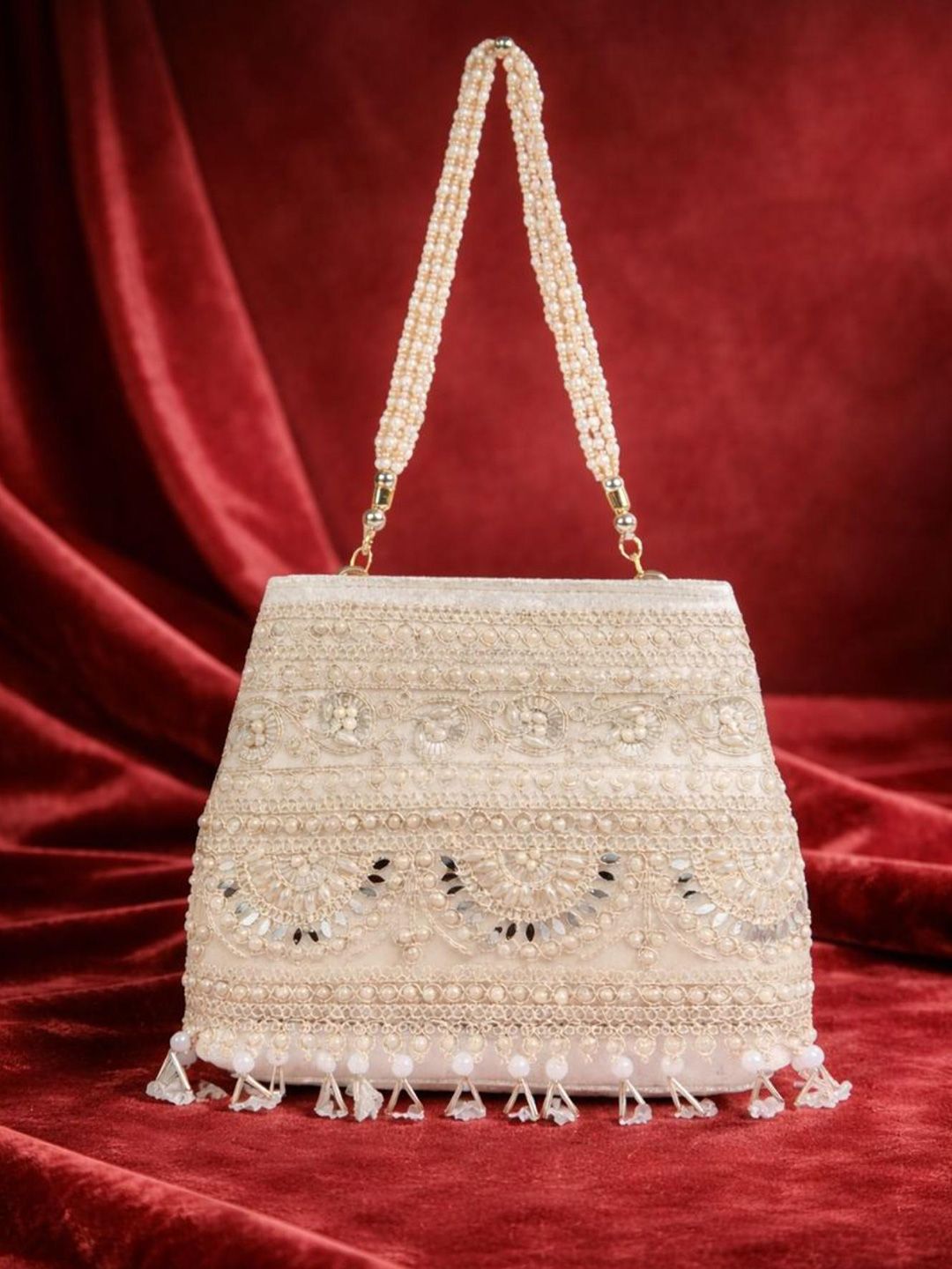 NEVIS Women Embroidered Potli Clutch