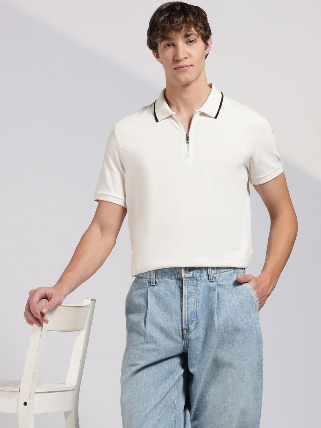 Calvin Klein Jeans Men Polo Collar T-shirt