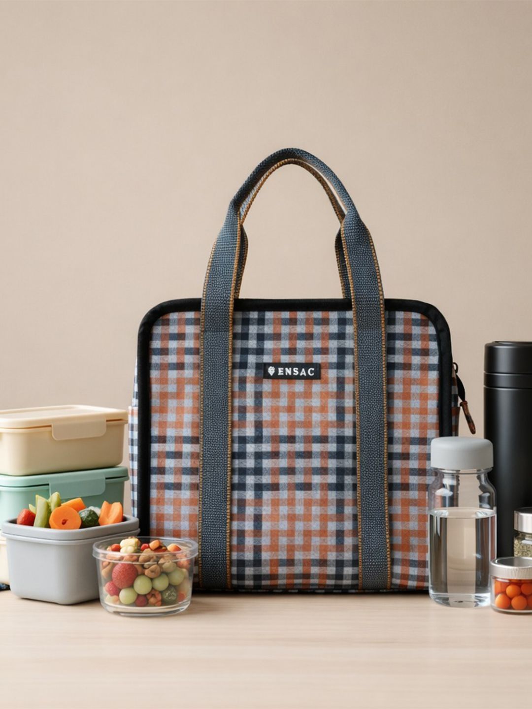 ENSAC Textured Eco Friendly Lunch bags Travel Accessory