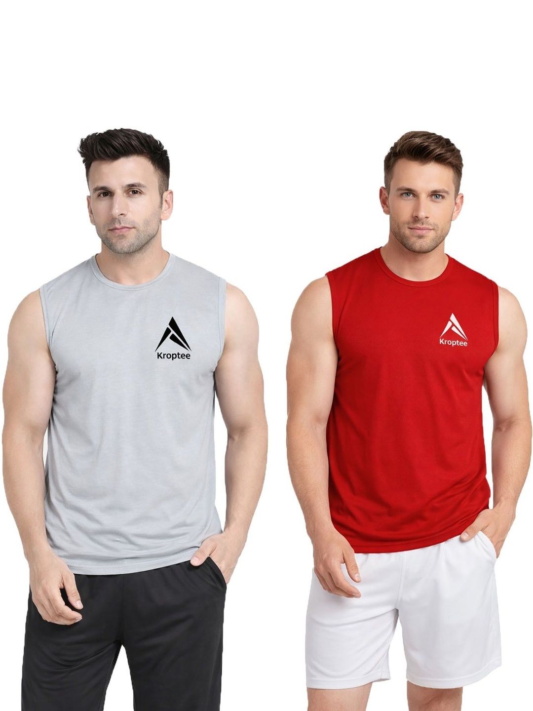 Kroptee Pack of 2 Assorted Gym Vest