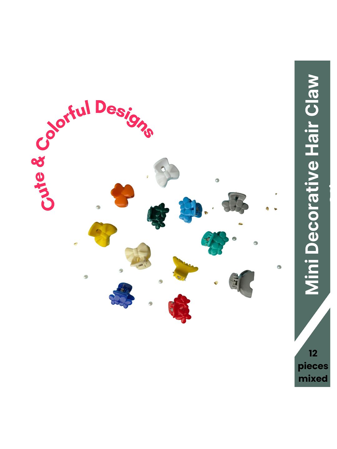 Rhe Cosmetics Set of 12 Mini Claw Clips