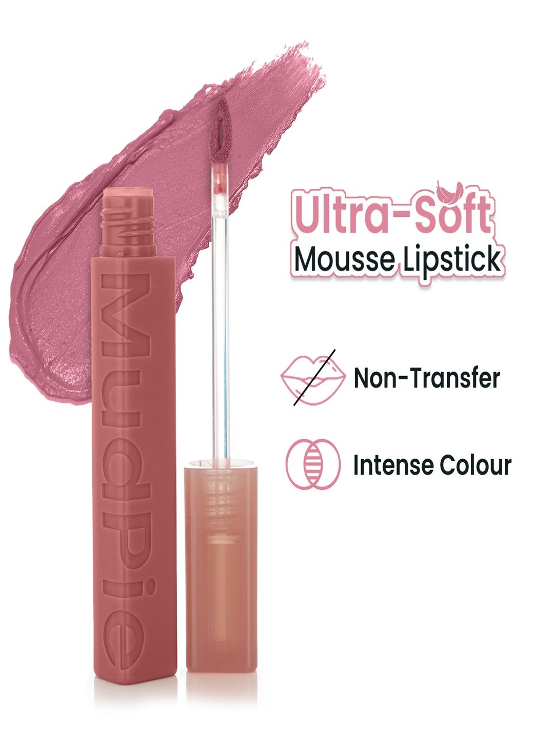 SWISS BEAUTY MudPie Soft Matte Mousse Finish Lipstick 3g- Grace Mode