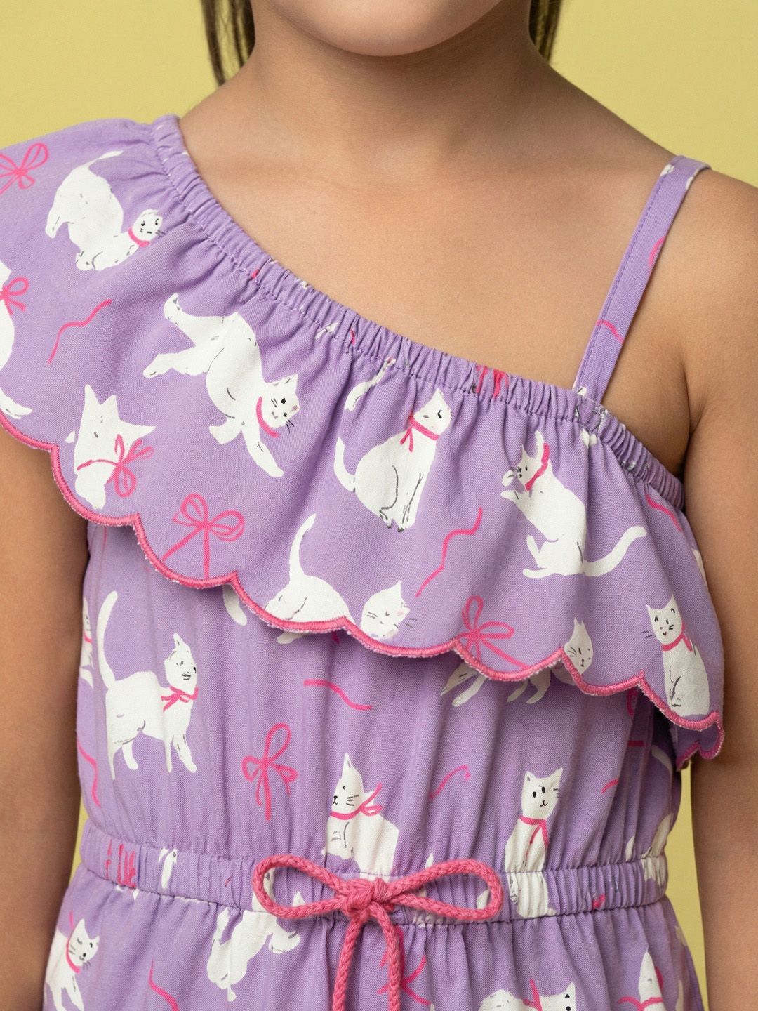 Girls Printed with Ruffles Jumpsuit 3