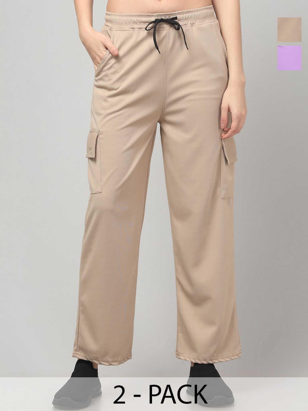 LYNO Women Pack of 2 Slim Fit Cargos