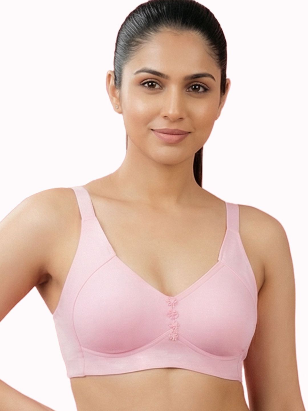 Invisi-Soft Plus-Size Cotton Non-Padded Non-Wired Full Coverage Minimiser Bonded Bra