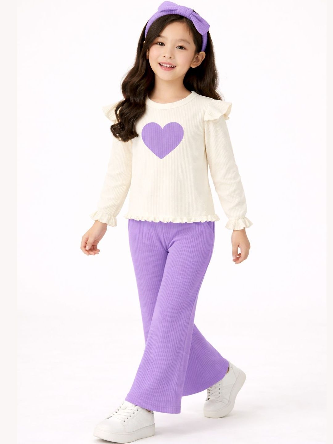 FAVORITE STORE Girls Printed Top with Trousers