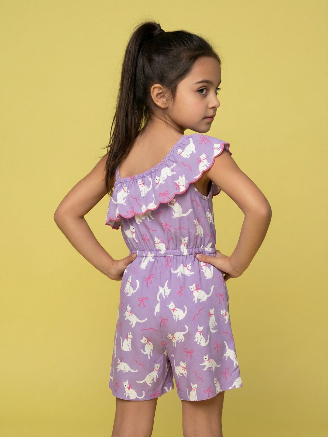 Girls Printed with Ruffles Jumpsuit 4