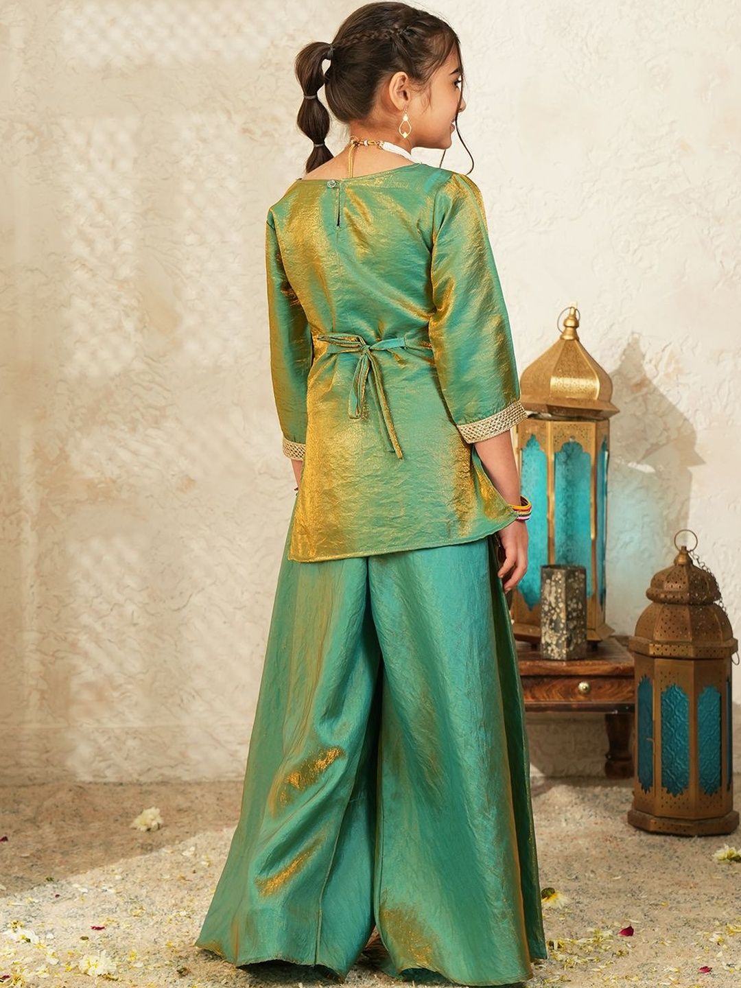 Girls Regular Gotta Patti Kurta with Palazzos & With Dupatta 3