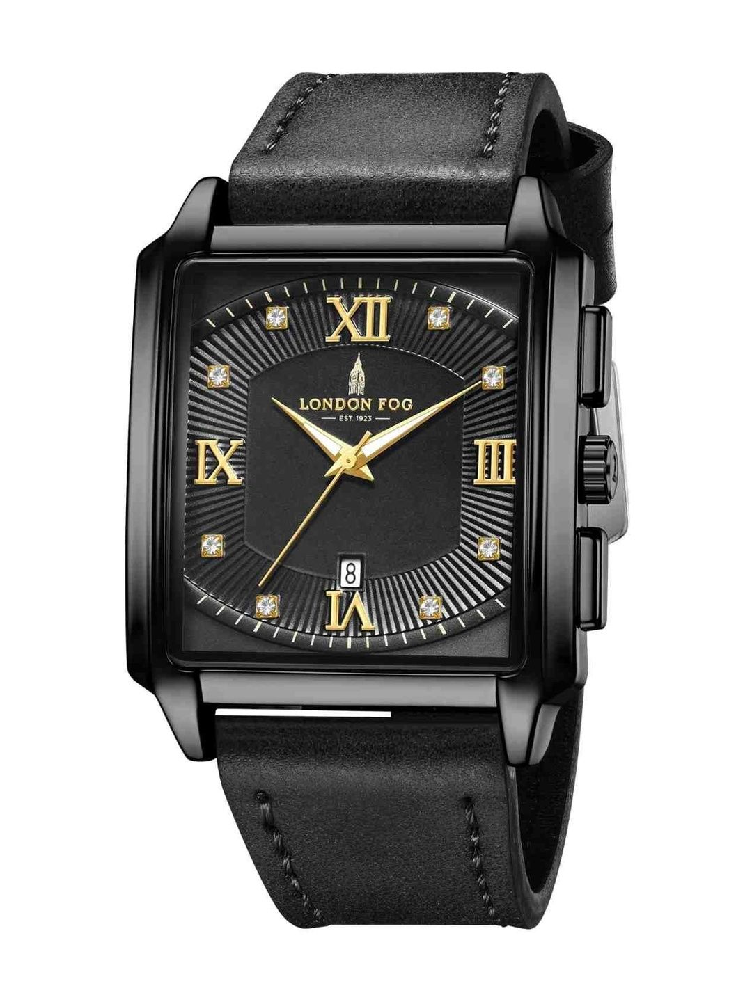 LONDON FOG Men Embellished Dial & Leather Straps Analogue Watch LFM10004-02