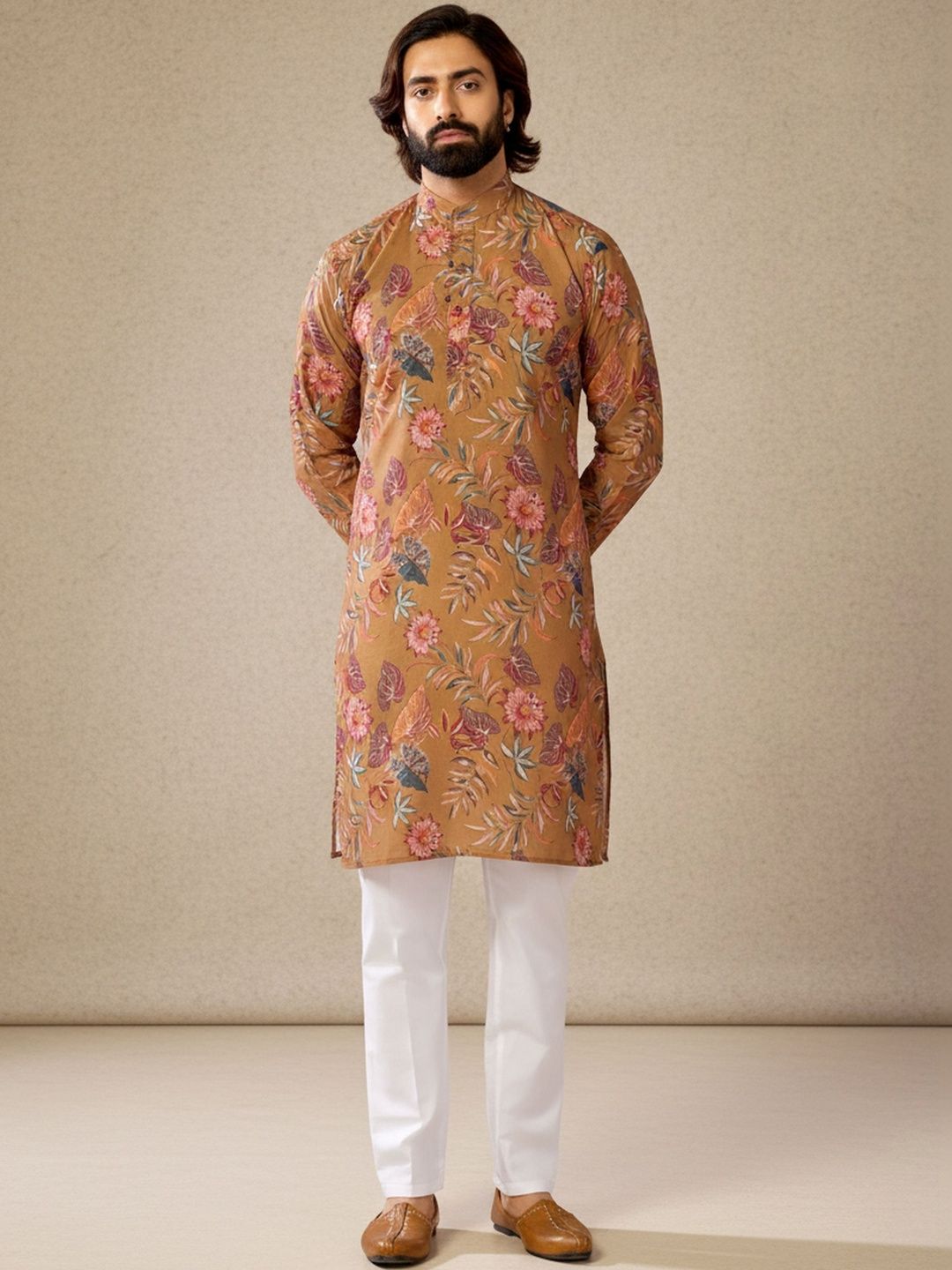 RANGRAAG Men Paisley Flared Sleeves Kurta