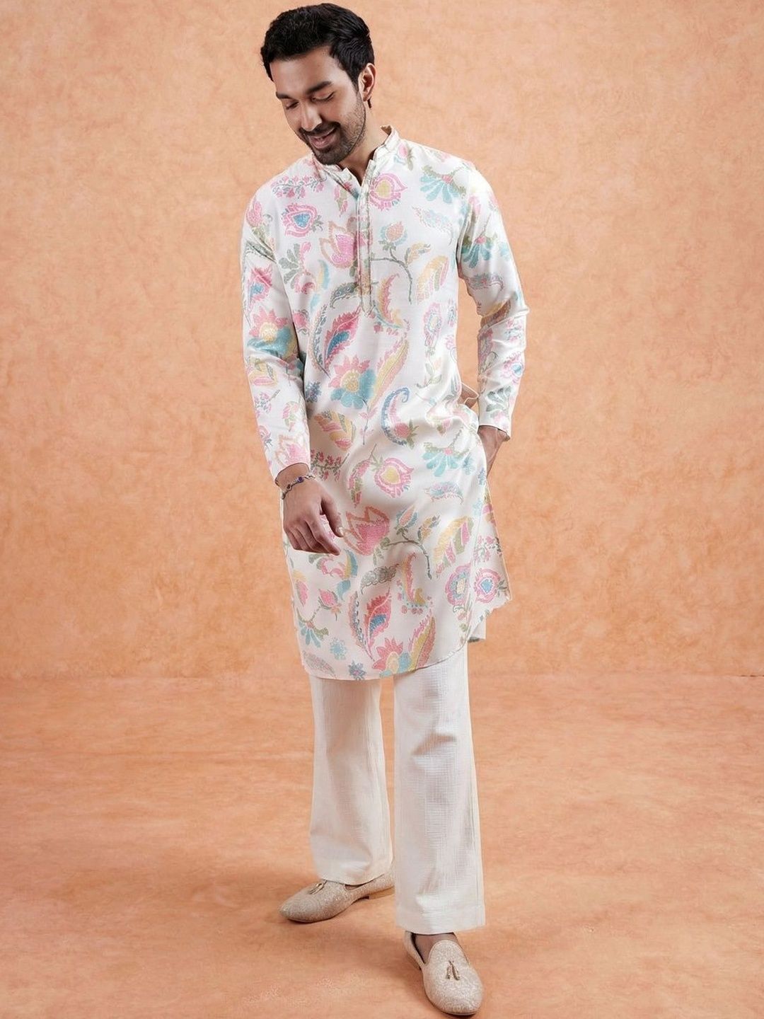 KISAH Floral Printed Kurta Trouser Set