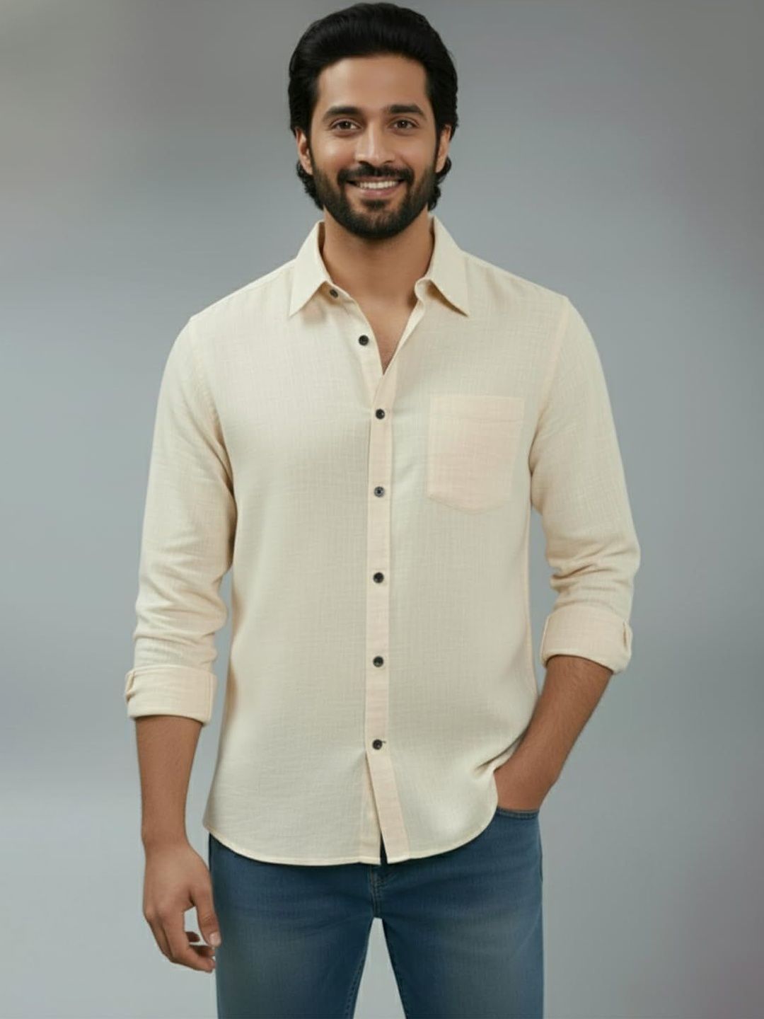 Terra Desi Men Smart Slim Fit Casual Shirt