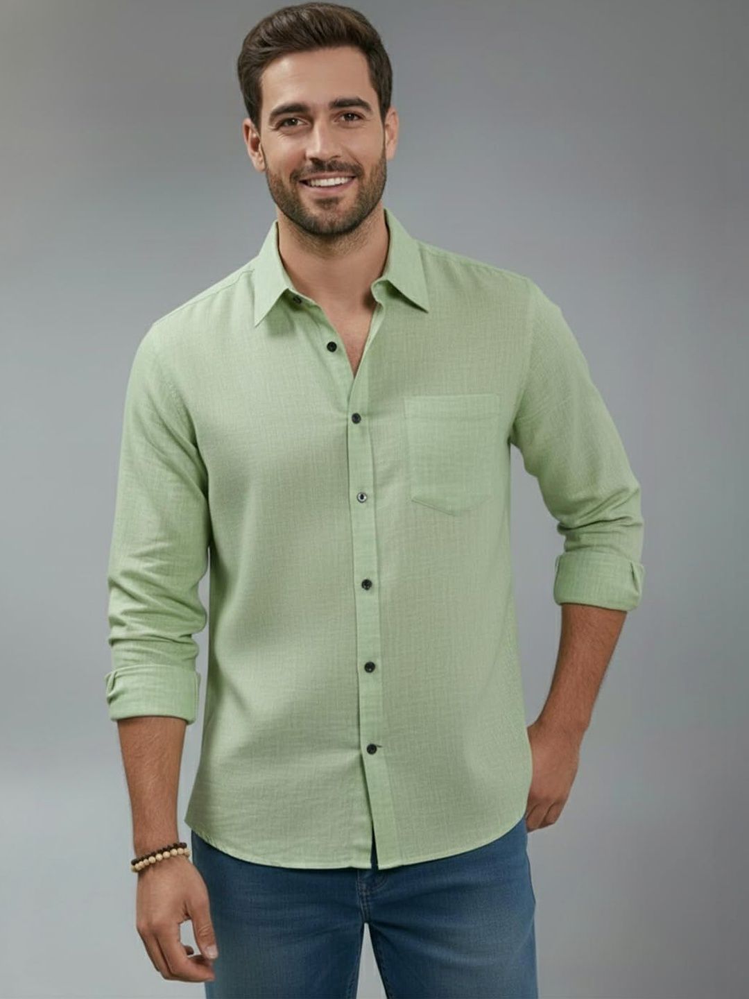 Terra Desi Men Smart Slim Fit Casual Shirt