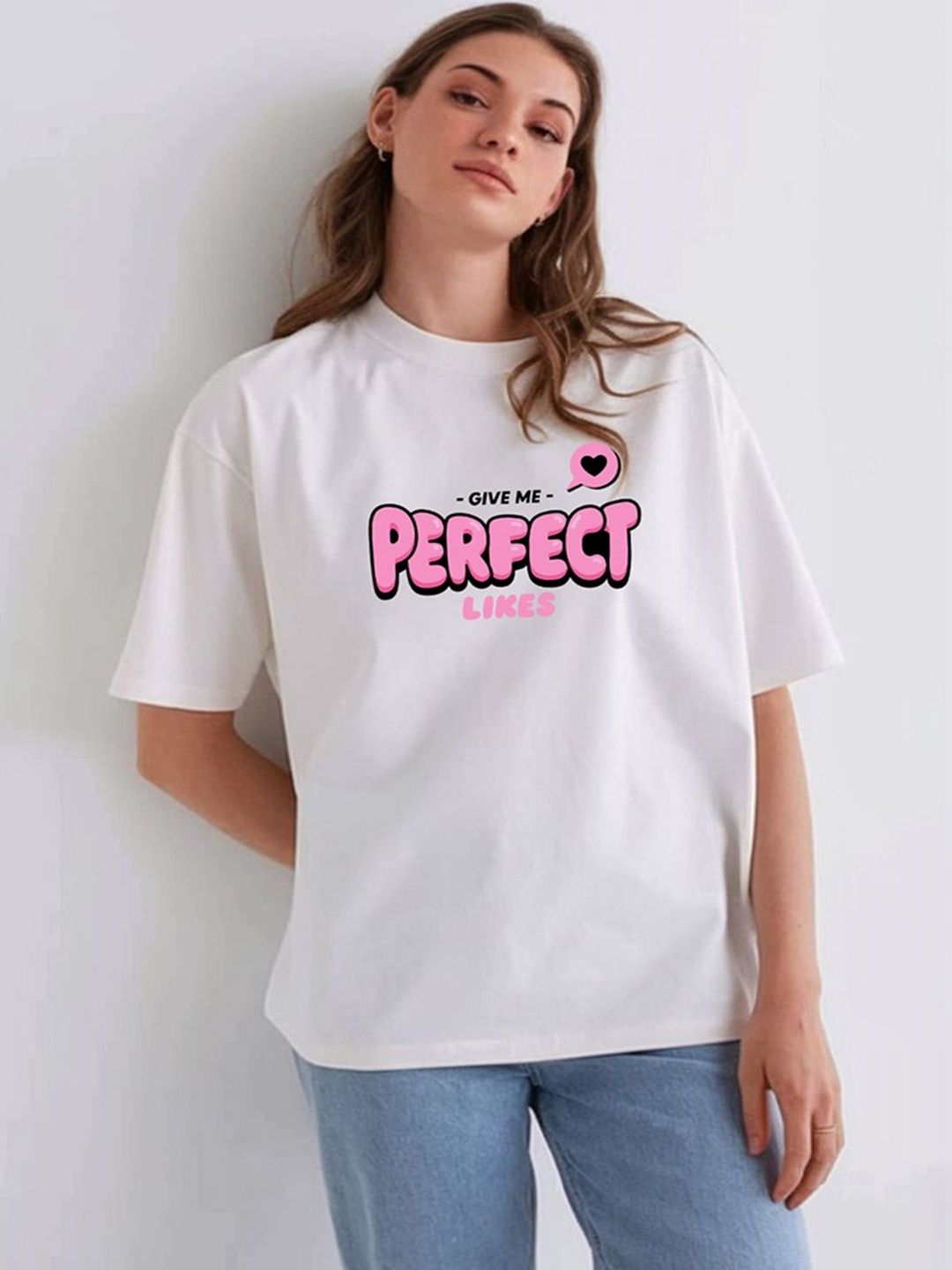 COLORCART Women Graphic Printed Oversized T-shirt
