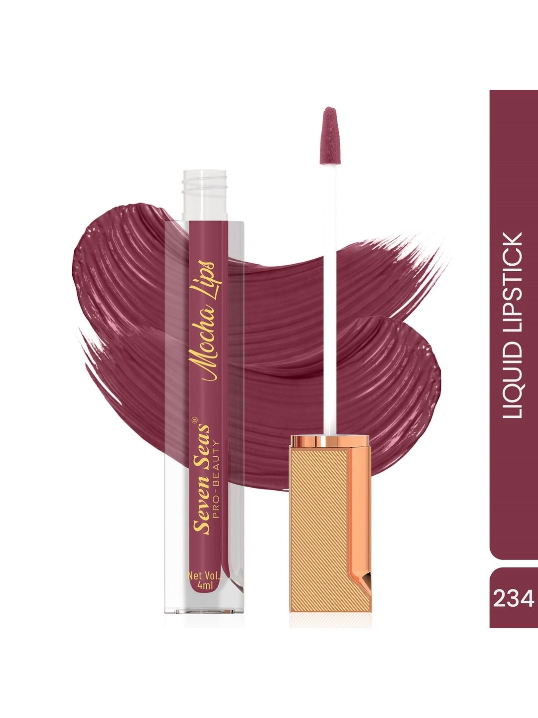 Seven Seas Mocha Lips Long-Lasting Non Transfer Matte Liquid Lipstick - 4 ml - Shade-234