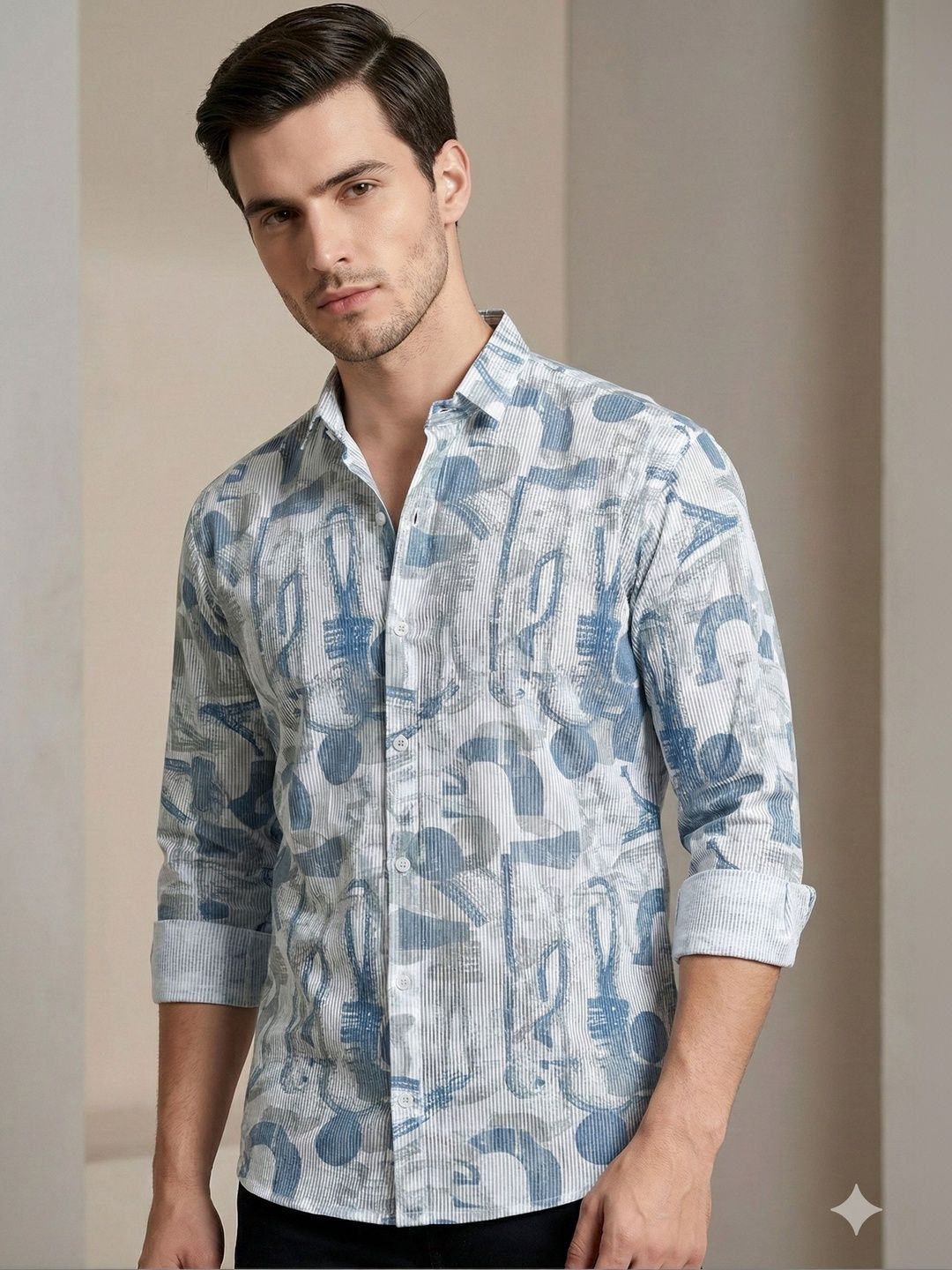 Moda Rapido Men Original Printed Casual Shirt
